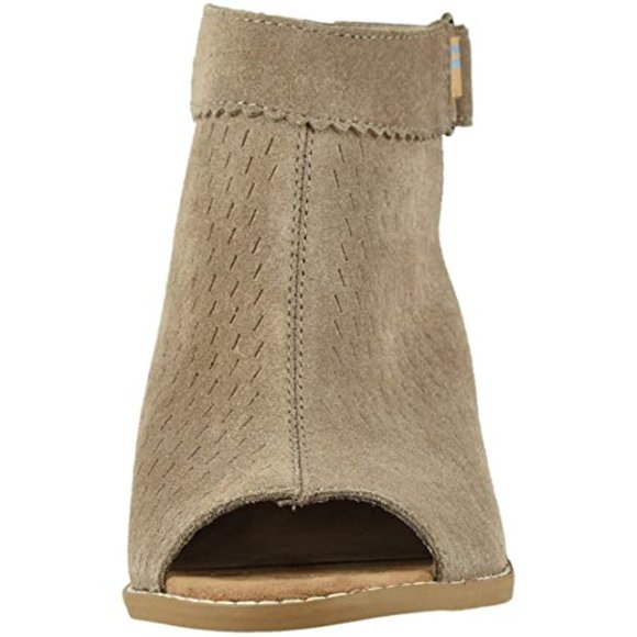 Toms- Grenada Taupe Grey Suede Sandal - Picture 3 of 6